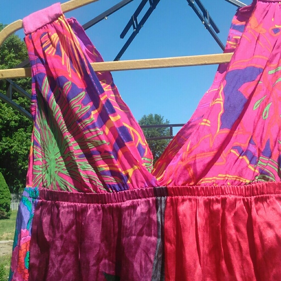 Multi floral silk tank top - Picture 5 of 8